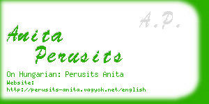 anita perusits business card